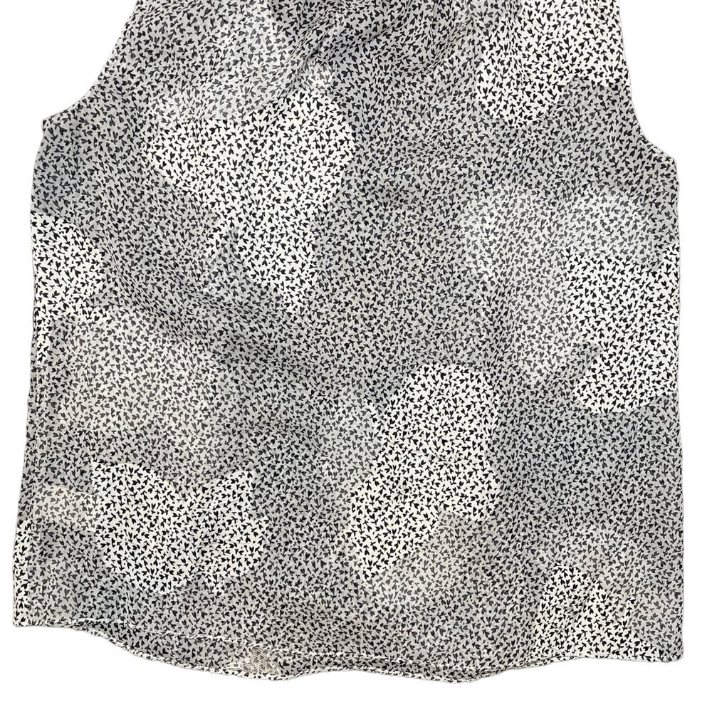 ⚡️SOLD⚡️Rebecca Taylor Silk Floral Sleeveless Tank Top Gray White Blouse - Picture 12 of 16